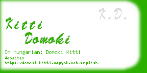 kitti domoki business card